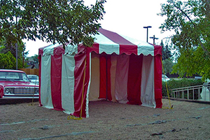 10x10 Traditional Frame Tent Red